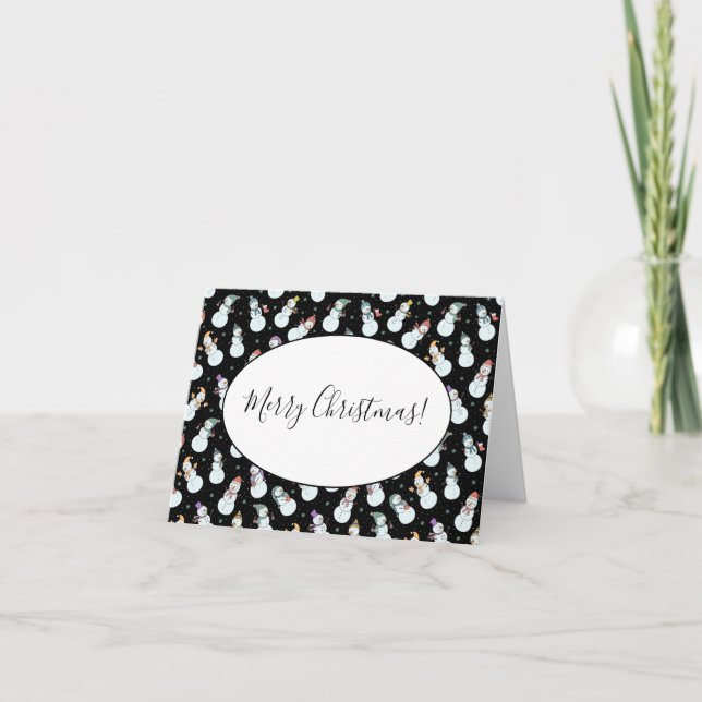 Kinder Weihnachten Niedlicher Schneemann in Hats (Vorderseite)