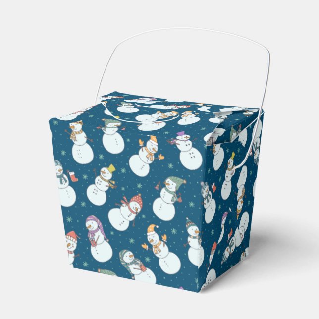 Kinder Weihnachten Niedlicher Schneemann in Hats Geschenkschachtel (Vorderseite)