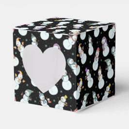 Kinder Weihnachten Niedlicher Schneemann in Hats Geschenkschachtel