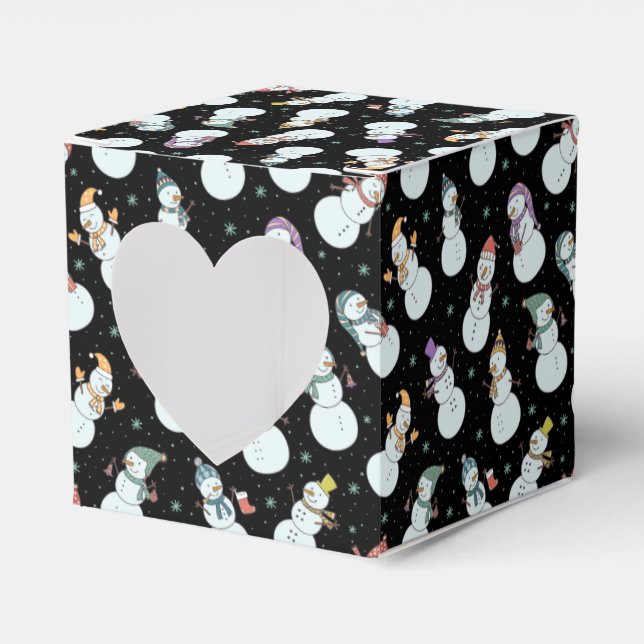 Kinder Weihnachten Niedlicher Schneemann in Hats Geschenkschachtel (Vorderseite)