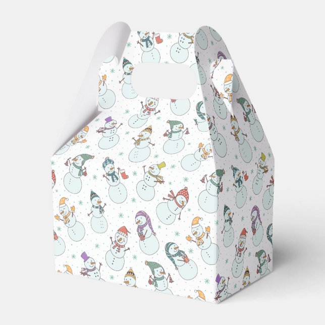 Kinder Weihnachten Niedlicher Schneemann in Hats Geschenkschachtel (Vorderseite)