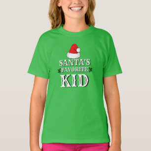 Kinder Weihnachten Novel Geschenk SANTA'S LIEBLING T-Shirt