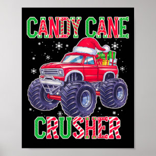 Kinder Weihnachts Candy Cane Crusher Xmas Monster  Poster