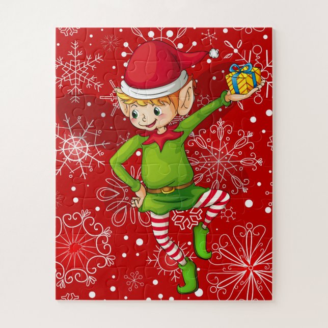 Kinder Weihnachts Elf Puzzle (Vertikal)