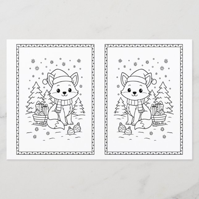 Kinder Weihnachts-Farbsäge Baby Fox (Vorderseite)