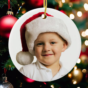 Kinder Weihnachts Foto Vorname Jahr Weihnachten Keramik Ornament