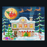 Kinder Weihnachtsabend Puzzle<br><div class="desc">Ein Adorable Kids bewahren Weihnachten Abend Acyclisches Jigsaw Puzzle</div>