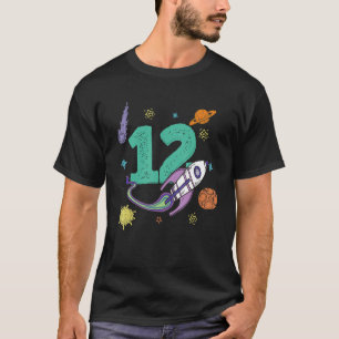 Kinder Weltraum Astronaut 12. Geburtstag Junge 12  T-Shirt