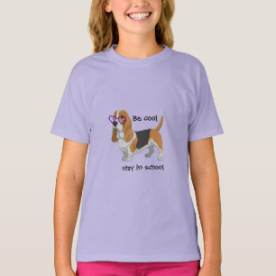 Kinder werden Cool Bleibe im Basset Hound Shirt