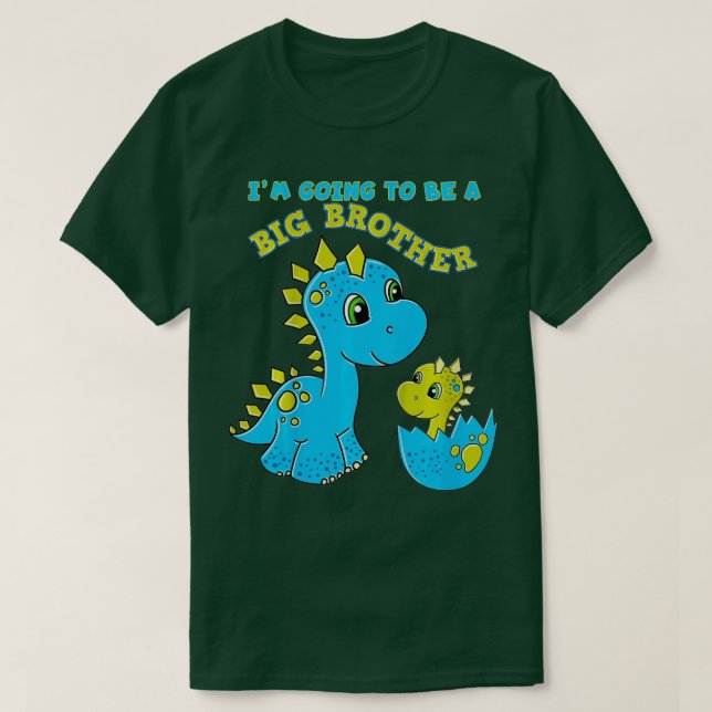 Kinder werden ein großer Bruder Dinosaurier T-Shirt (Design vorne)