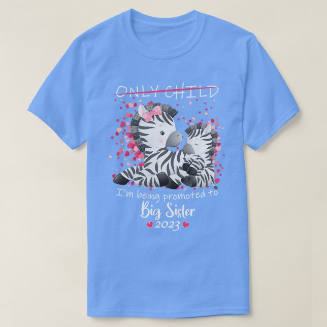 Kinder werden in die große Schwester 2023 beförder T-Shirt (Design vorne)