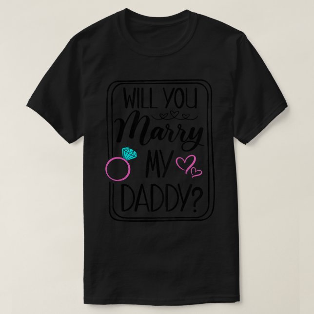Kinder werden Sie meinen Daddy Verlobung Mama Vate T-Shirt (Design vorne)