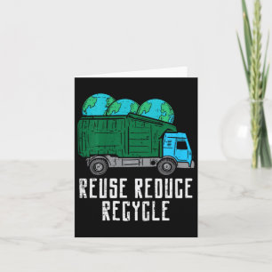 Kinder wiederverwenden Gerecycelt Garge Truck Eart Karte