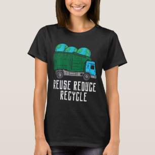 Kinder wiederverwenden Gerecycelt Garge Truck Eart T-Shirt