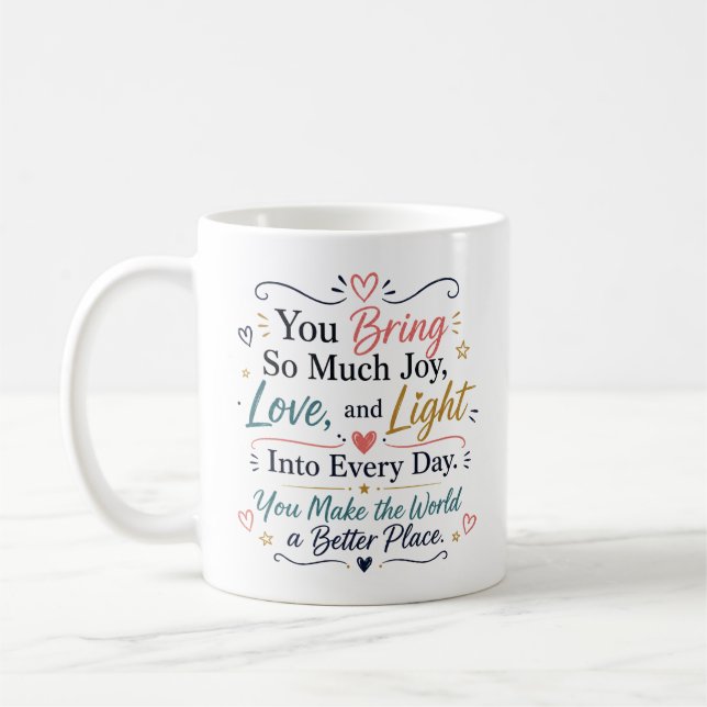 Kinder Würdigungszitat - Danke  Kaffeetasse (Links)