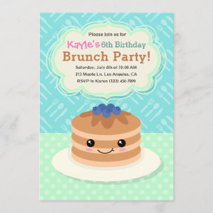Kinder Yummy Brunch Geburtstagsparty Einladung