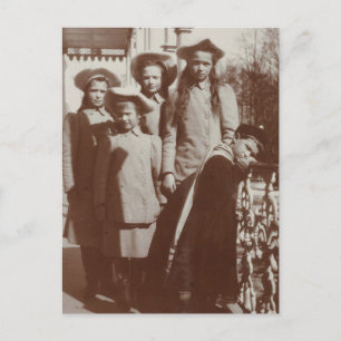 Kinder Zar Russland, Romanow, OTMA, Alexis Postkarte