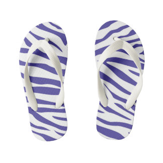 Kinder Zebra Stripe Flip Flops