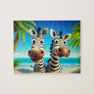 Kinder Zebras Jigsaw Puzzle - tropisch
