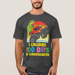 Kinder zerbrachen 100 Tage Kindergarten Trex Monst T-Shirt