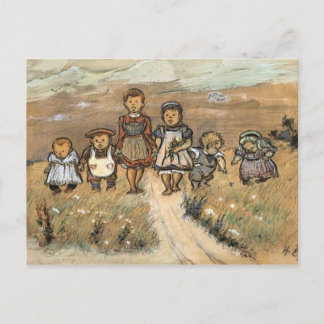 Kinder - Zille - Vintages Motiv Postkarte