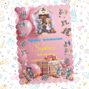 Kinder zu Halloween Thema Einladung für Kinder zum