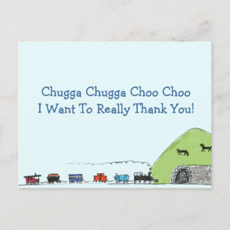 Kinder Zug Choo Choo Vielen Dank Postkarten