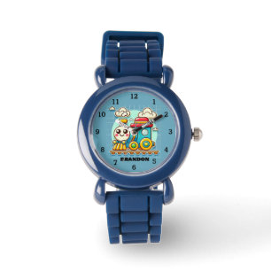 Kinder Zug Jungen Blau Benutzername Armbanduhr