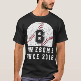 Kinder zum 6. Geburtstag Baseball Junge Geboren im T-Shirt