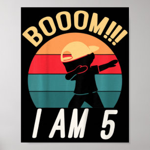 Kinder zum Geburtstag 5 Jahre alt Geburtstagskleid Poster