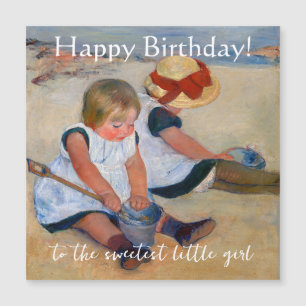 Kinder zum Geburtstag des Beach Happy Magnetkarte