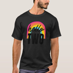 Kinder zum zweiten Geburtstag 2 Jahre alt Hallo zw T-Shirt