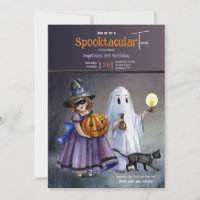 Kinder zur Geburtstagsparty der Kostüme Halloween