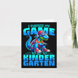 Kinder zurück in die Schule T-Rex Ich pausierte me Karte