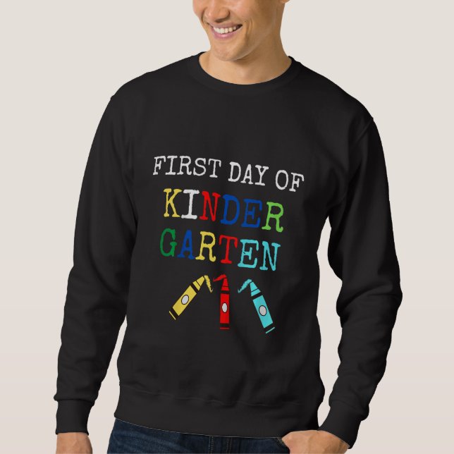 Kinder zurück zum ersten Kindergarten Sweatshirt (Vorderseite)