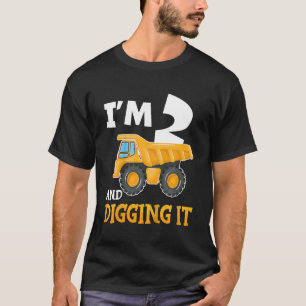 Kinder Zwei 2 Jahre 2. Geburtstag Baujunge 2 Jahre T-Shirt