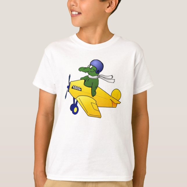 KinderalligatorFlugzeug-T - Shirt (Vorderseite)