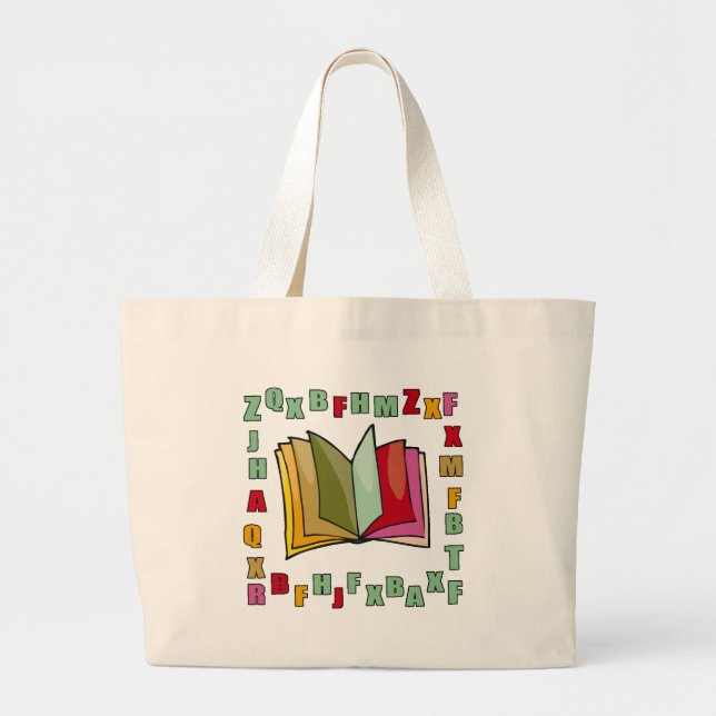 Kinderalphabet-Taschen-Tasche Jumbo Stoffbeutel (Vorne)