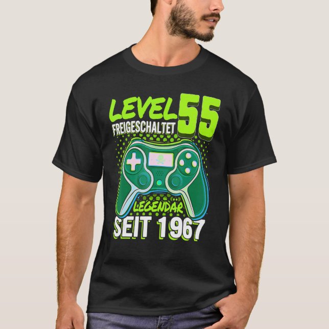 Kinderalter 55 Jahre Junge Gamer 1967 T-Shirt (Vorderseite)