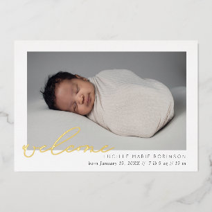 Kinderankündigung Begrüßungsanleitung Folieneinladung