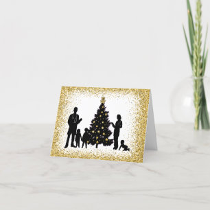 Kinderärzte Silhouette Weihnachtskarte Karte