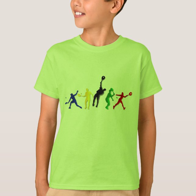 Kinderathletische Tennisspieler-T-Shirts und T-Shirt (Vorderseite)