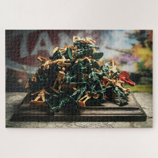 Kinderaugenansicht des Spielzeugkriegs Puzzle