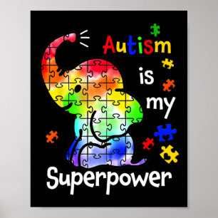 Kinderautismus ist meine Supermacht Niedlicher Ele Poster