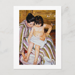 Kinderbad von Mary Cassatt Mutter Tochter Art Postkarte
