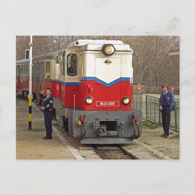 Kinderbahn, Budapest Postkarte (Vorderseite)
