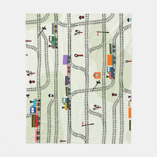 Kinderbahn: Funny Seamless Muster Fleecedecke (Vorderseite)