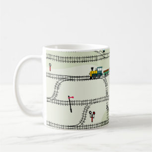 Kinderbahn: Funny Seamless Muster Kaffeetasse