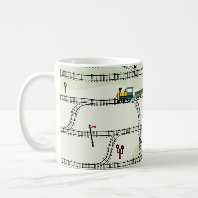 Kinderbahn: Funny Seamless Muster Kaffeetasse (Links)