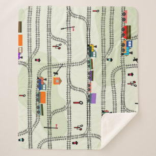 Kinderbahn: Funny Seamless Muster Sherpadecke
